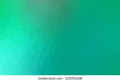 Light Green vector abstract mosaic background. Triangular geometric sample with gradient.  Pattern for a brand book's backdrop.