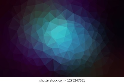 Light Green vector abstract mosaic pattern. Shining colorful illustration with triangles. Best triangular design for your business.