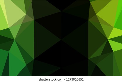 Light Green vector abstract mosaic pattern. Glitter abstract illustration with an elegant design. A completely new template for your business design.