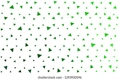 Light Green vector  abstract mosaic backdrop. Geometric illustration in Origami style with gradient.  Textured pattern for your backgrounds.