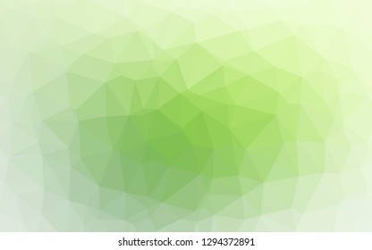 Light Green vector abstract mosaic background. Creative illustration in halftone style with gradient. Polygonal design for your web site.