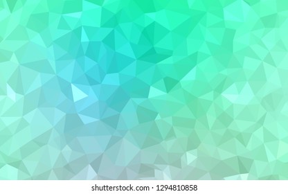 Light Green vector abstract mosaic pattern. Polygonal abstract illustration with gradient. A completely new design for your leaflet.