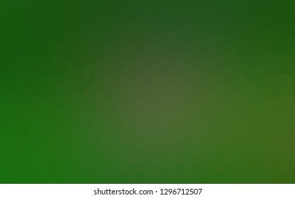 Light Green vector abstract mosaic backdrop. Shining illustration, which consist of triangles. Textured pattern for background.