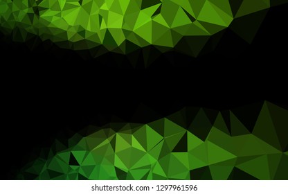 Light Green vector abstract mosaic pattern. Creative illustration in halftone style with gradient. Brand new style for your business design.