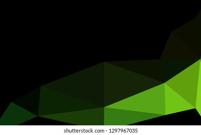 Light Green vector abstract mosaic backdrop. Glitter abstract illustration with an elegant design. The best triangular design for your business.
