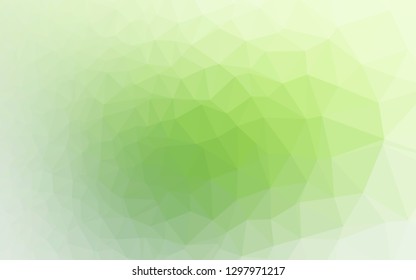 Light Green vector abstract mosaic backdrop. Modern geometrical abstract illustration with gradient. Brand new style for your business design.