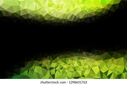 Light Green vector abstract mosaic background. Shining illustration, which consist of triangles. Brand new style for your business design.