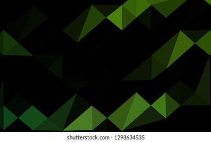Light Green vector abstract mosaic backdrop. A sample with polygonal shapes. Elegant pattern for a brand book.