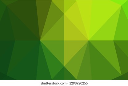 Light Green vector abstract mosaic pattern. Geometric illustration in Origami style with gradient.  Brand new design for your business.