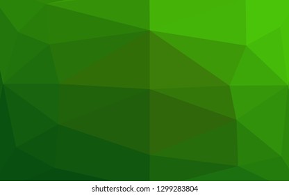 Light Green vector abstract mosaic background. Glitter abstract illustration with an elegant design. The best triangular design for your business.