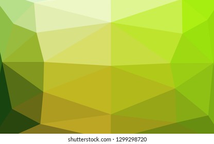 Light Green vector abstract mosaic pattern. Shining illustration, which consist of triangles. New texture for your design.