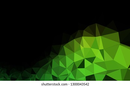 Light Green vector abstract mosaic backdrop. A sample with polygonal shapes. Elegant pattern for a brand book.