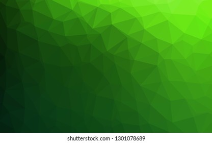 Light Green vector abstract mosaic pattern. A sample with polygonal shapes. Textured pattern for background.