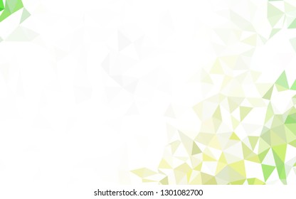 Light Green vector abstract mosaic pattern. Shining polygonal illustration, which consist of triangles. Textured pattern for your backgrounds.