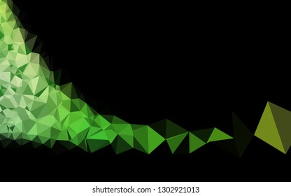 Light Green vector abstract mosaic backdrop. A sample with polygonal shapes. Template for your brand book.