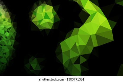 Light Green vector abstract mosaic background. Colorful illustration in Origami style with gradient.  Completely new design for your business.