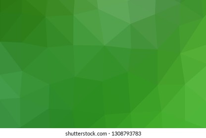 Light Green vector abstract mosaic backdrop. A completely new color illustration in a vague style. Polygonal design for your web site.