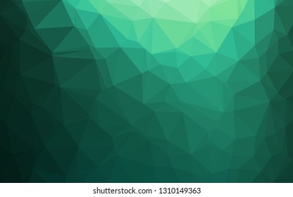 Light Green vector abstract mosaic background. Colorful abstract illustration with gradient. Polygonal design for your web site.