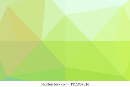 Light Green vector abstract mosaic backdrop. Geometric illustration in Origami style with gradient.  A completely new template for your business design.
