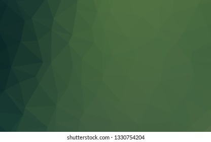 Light Green vector abstract mosaic backdrop. Glitter abstract illustration with an elegant design. The best triangular design for your business.