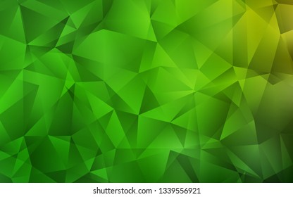 Light Green vector abstract mosaic background. Creative geometric illustration in Origami style with gradient. New template for your brand book.