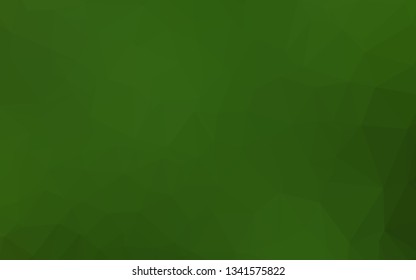 Light Green vector abstract mosaic backdrop. Shining illustration, which consist of triangles. Template for your brand book.