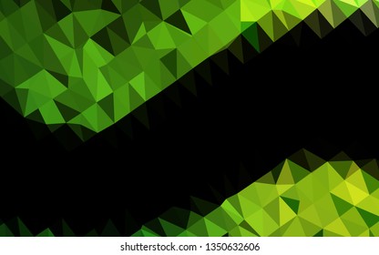 Light Green vector abstract mosaic pattern. A sample with polygonal shapes. Textured pattern for background.