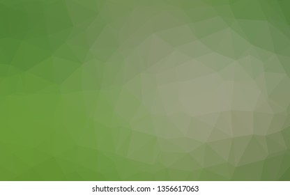 Light Green vector abstract mosaic background. A sample with polygonal shapes. Brand new design for your business.