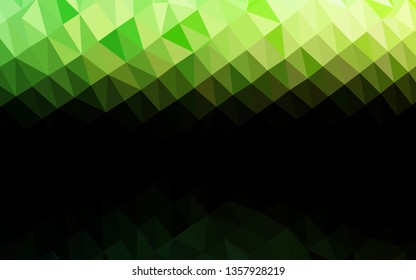 Light Green vector abstract mosaic pattern. Geometric illustration in Origami style with gradient. Brand new design for your business.