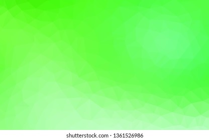 Light Green vector abstract mosaic backdrop. A completely new color illustration in a polygonal style. Brand new design for your business.