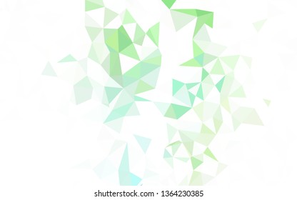 Light Green vector abstract mosaic backdrop. Elegant bright polygonal illustration with gradient. Template for cell phone's backgrounds.