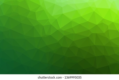 Light Green vector abstract mosaic backdrop. Colorful abstract illustration with gradient. Template for your brand book.