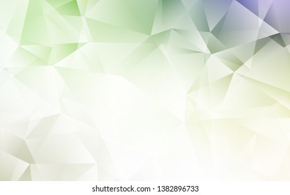 Light Green vector abstract mosaic background. Elegant bright polygonal illustration with gradient. New template for your brand book.