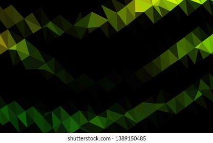 Light Green vector abstract mosaic backdrop. Geometric illustration in Origami style with gradient. Triangular pattern for your business design.