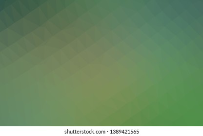 Light Green vector abstract mosaic backdrop. Colorful illustration in Origami style with gradient.  Elegant pattern for a brand book.