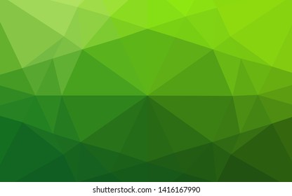 Light Green vector abstract mosaic pattern. Shining colored illustration in a Brand new style. The polygonal design can be used for your web site.
