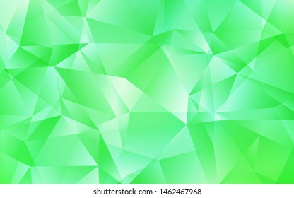 Light Green vector abstract mosaic background. Colorful illustration in polygonal style with gradient. Brand new design for your business.