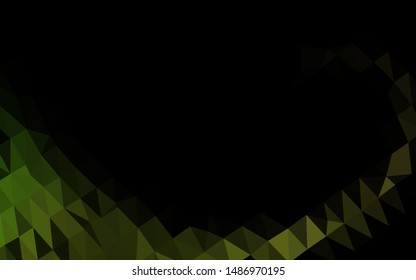 Light Green vector abstract mosaic background. Colorful illustration in Origami style with gradient.  Polygonal design for your web site.
