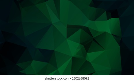 Light Green vector abstract mosaic background. Colorful illustration in Origami style with gradient. Template for a cell phone background