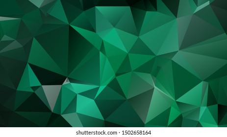 Light Green vector abstract mosaic background. Colorful illustration in Origami style with gradient. Template for a cell phone background