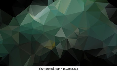 Light Green vector abstract mosaic background. Colorful illustration in Origami style with gradient. Template for a cell phone background
