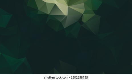 Light Green vector abstract mosaic background. Colorful illustration in Origami style with gradient. Template for a cell phone background
