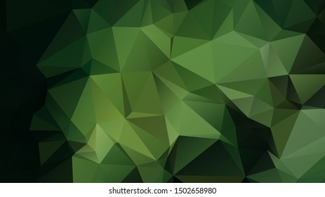 Light Green vector abstract mosaic background. Colorful illustration in Origami style with gradient. Template for a cell phone background