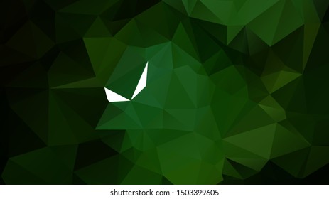 Light Green vector abstract mosaic background. Colorful illustration in Origami style with gradient. Template for a cell phone background
