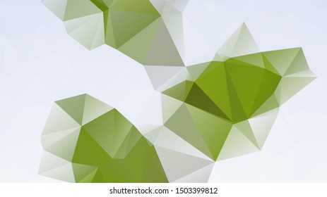 Light Green vector abstract mosaic background. Colorful illustration in Origami style with gradient. Template for a cell phone background