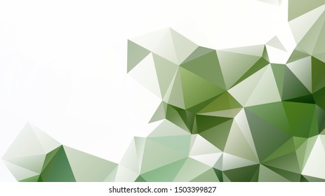 Light Green vector abstract mosaic background. Colorful illustration in Origami style with gradient. Template for a cell phone background