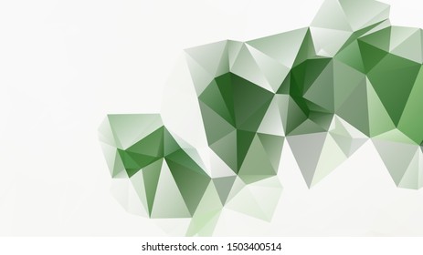 Light Green vector abstract mosaic background. Colorful illustration in Origami style with gradient. Template for a cell phone background