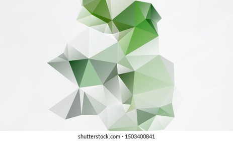 Light Green vector abstract mosaic background. Colorful illustration in Origami style with gradient. Template for a cell phone background