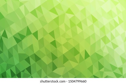 Light Green vector abstract mosaic backdrop. A vague abstract illustration with gradient. Template for your brand book.