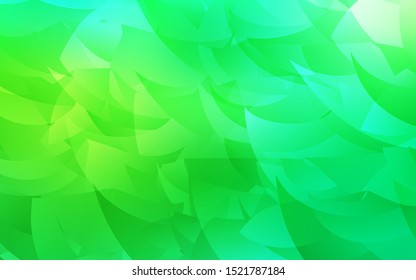 Light Green vector abstract mosaic pattern. Shining colorful illustration with triangles. A completely new design for your leaflet.